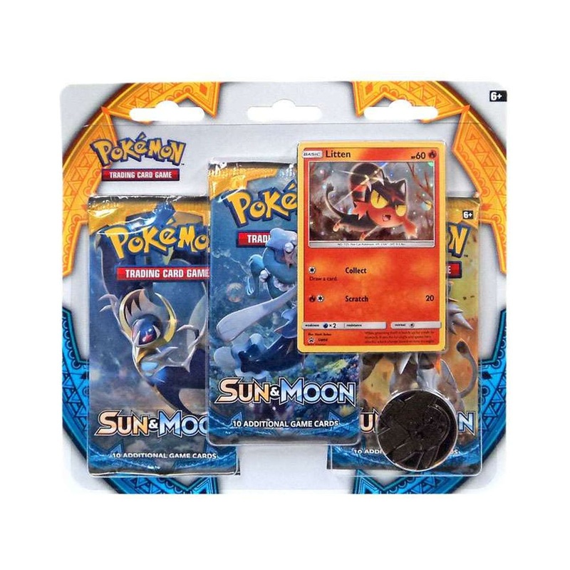 Pokemon - Sun and Moon - 3-Pack Trading Card Blister - Litten