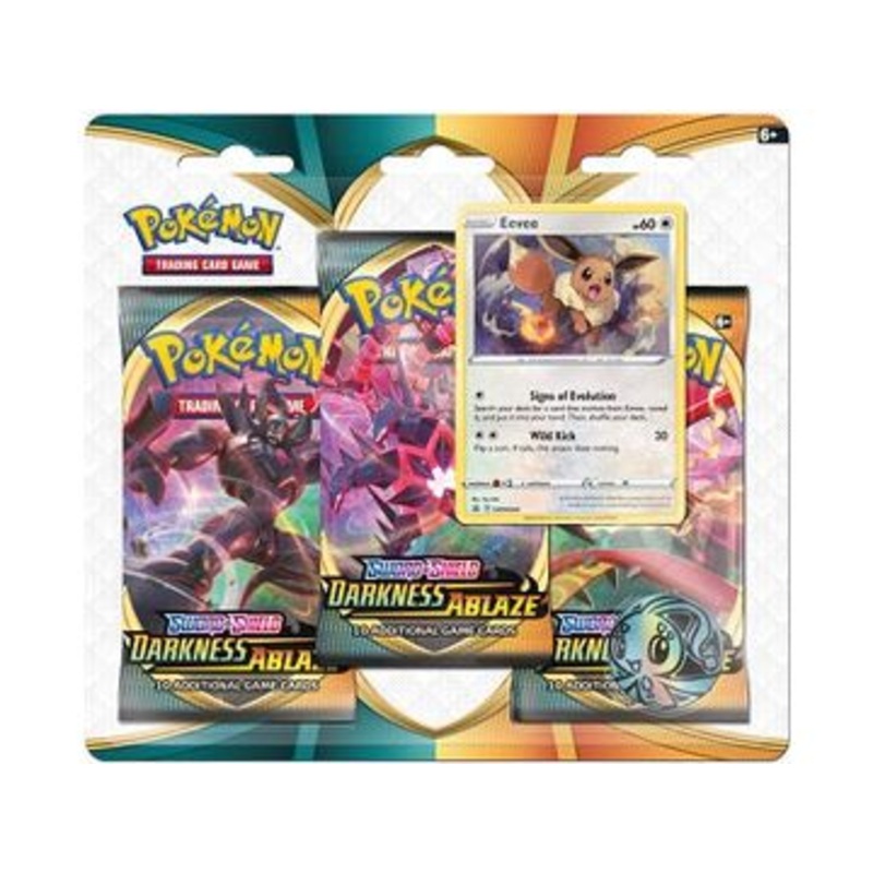 Pokemon - Sword and Shield - Darkness Ablaze - 3 Pack Blister - Eevee