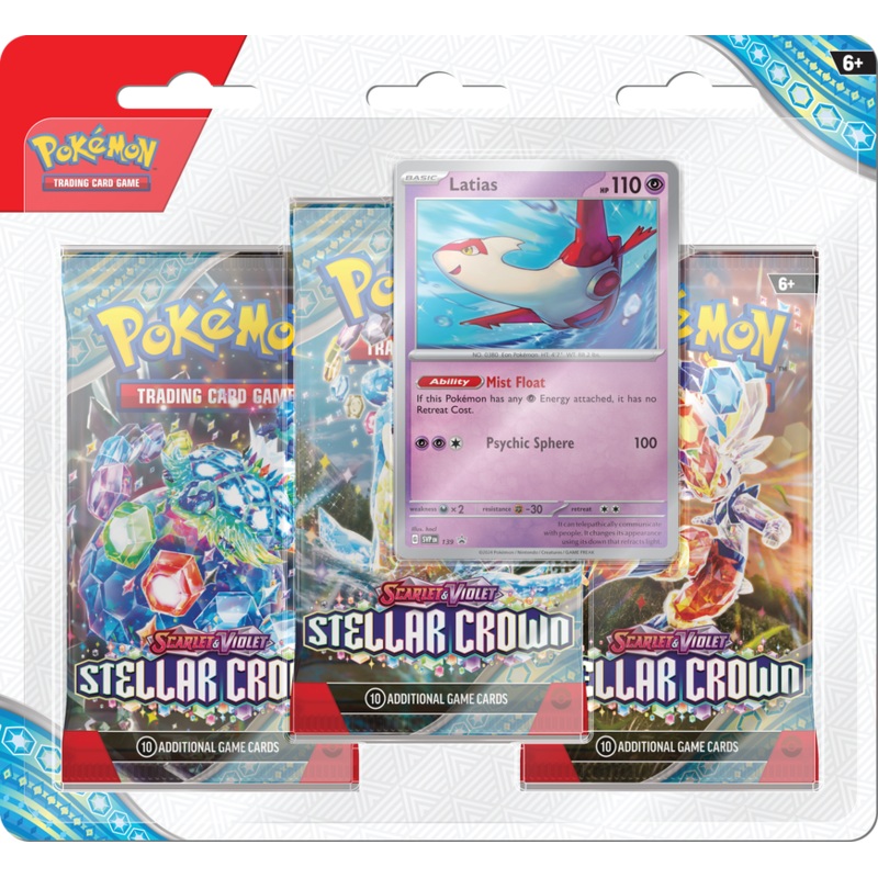 Pokemon - Scarlet and Violet - Stellar Crown - 3 Blister Pack - Latias