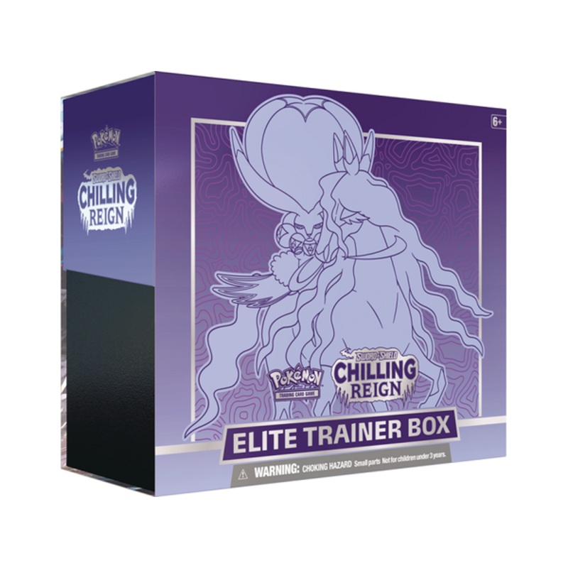 Pokemon - Sword and Shield - Chilling Reign - Elite Trainer Box - Shadow Rider Calyrex VMAX