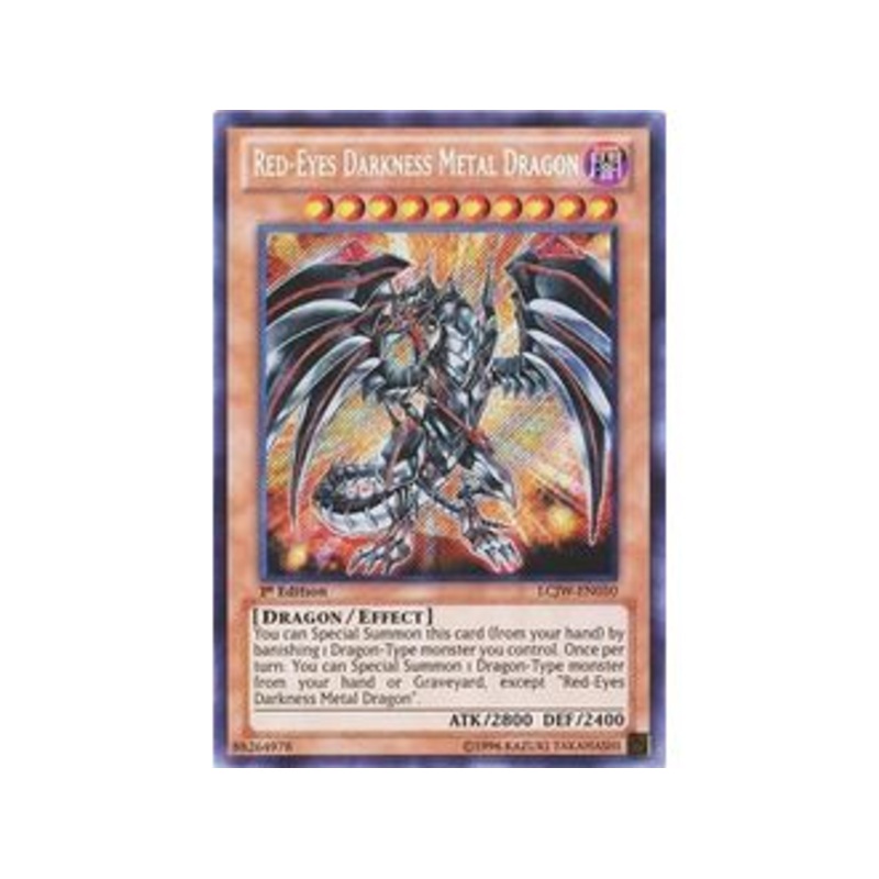 Konami - Yu-Gi-Oh! - Red Eyes Darkness Metal Dragon - 1st Edition Secret Rare - LCJW-EN050
