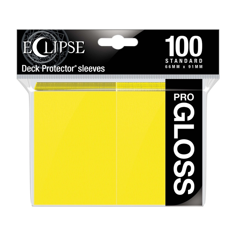 Ultra Pro - Eclipse Gloss Deck Protectors - Standard Size - 100 Count Lemon Yellow