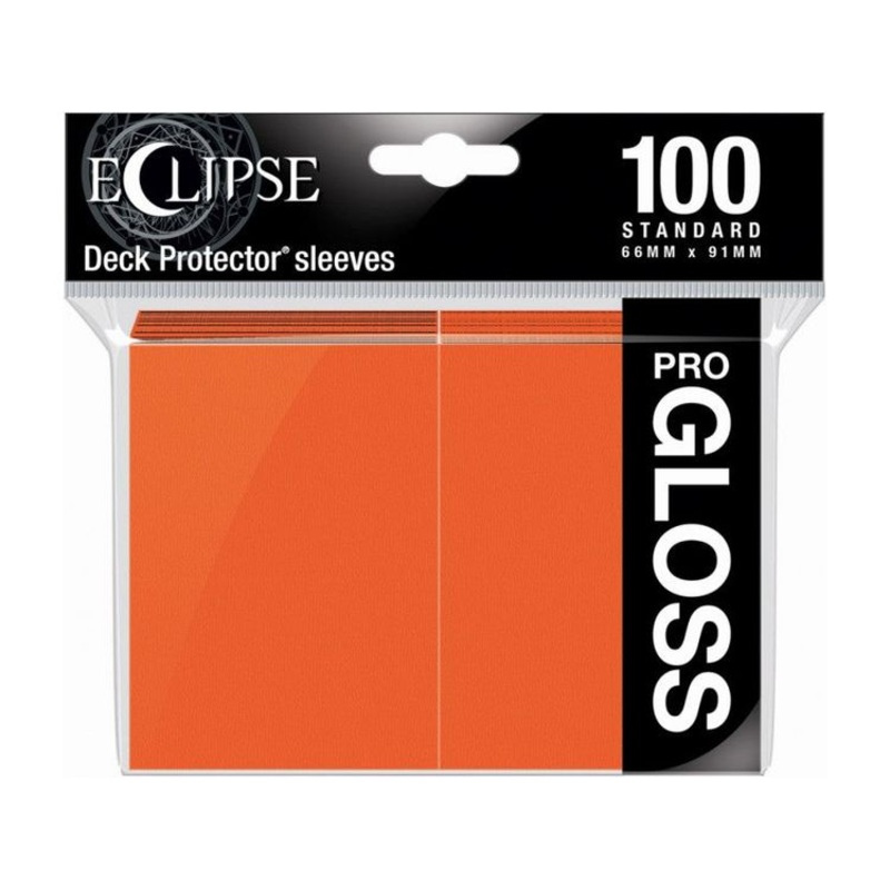 Ultra Pro - Eclipse Gloss Deck Protectors - Standard Size - 100 Count Pumpkin Orange