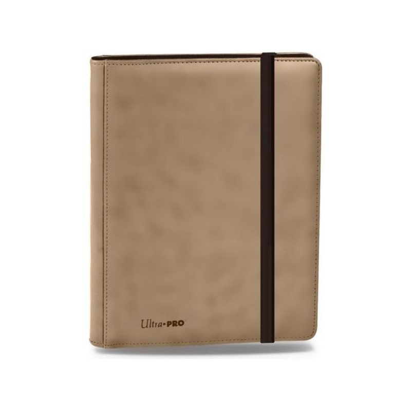 Ultra Pro - Leatherette Side-loading Premium Binder - Tan White
