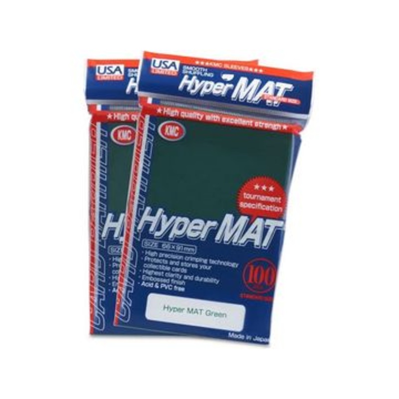 KMC Card Barrier - Standard Size - Hyper Matte Green- 100ct