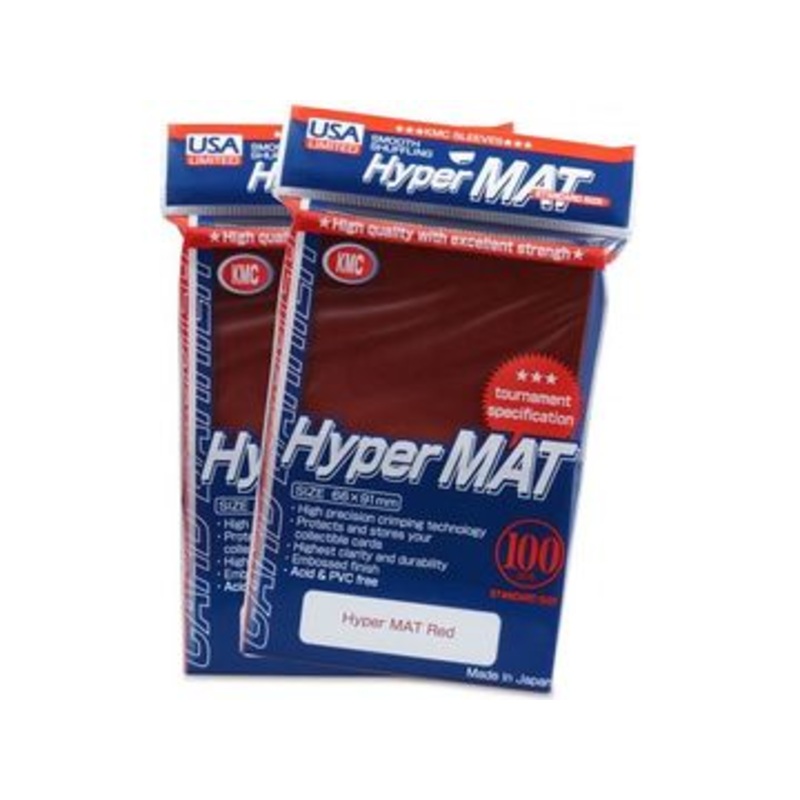 KMC Card Barrier - Standard Size - Hyper Matte Red- 100ct