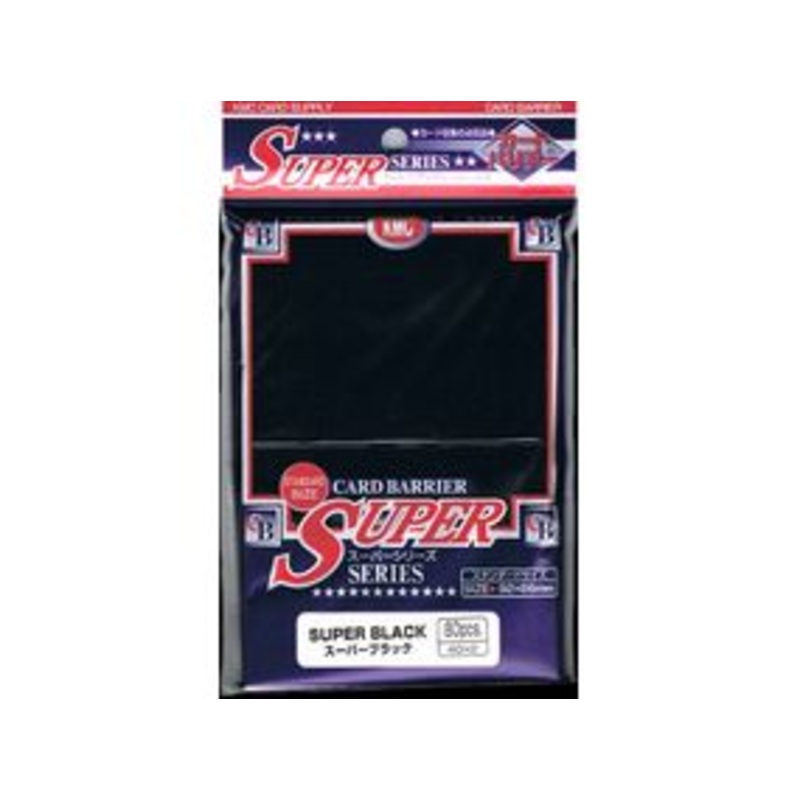 KMC Card Barrier - Standard Size - Super Black- 80pcs
