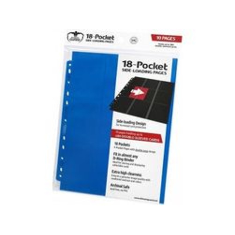 Ultimate Guard - 18-Pocket Side-loading Pages - Blue - 10-Pack