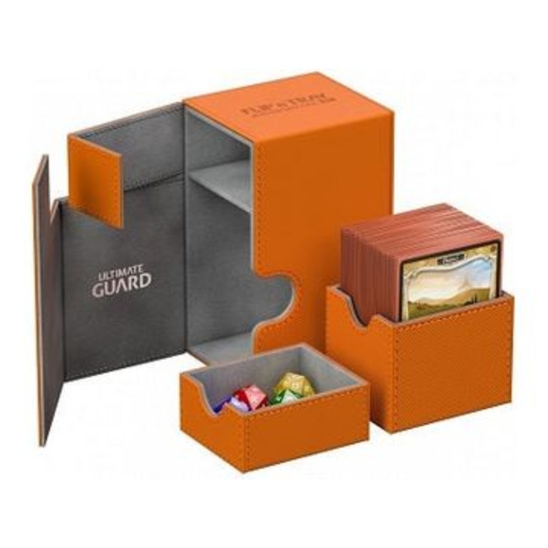 Ultimate Guard - Flip N Tray Case - Orange Xenoskin - 80