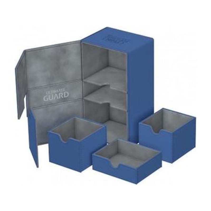 Ultimate Guard - Twin Flip N Tray Deck Case - Blue Xenoskin - 200+