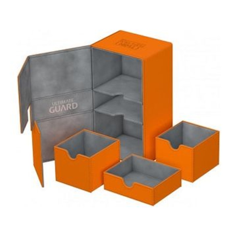 Ultimate Guard - Twin Flip N Tray Deck Case - Orange Xenoskin - 200