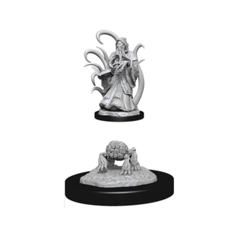 Wizkids - Dungeons and Dragons - Unpainted Miniature - Nolzurs Marvellous Miniatures - Alhoon and Intellect Devourer - 90158