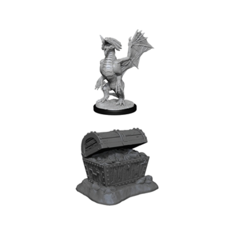 Wizkids - Dungeons and Dragons - Unpainted Miniature - Nolzurs Marvellous Miniatures - Bronze Dragon Wyrmling - 90152
