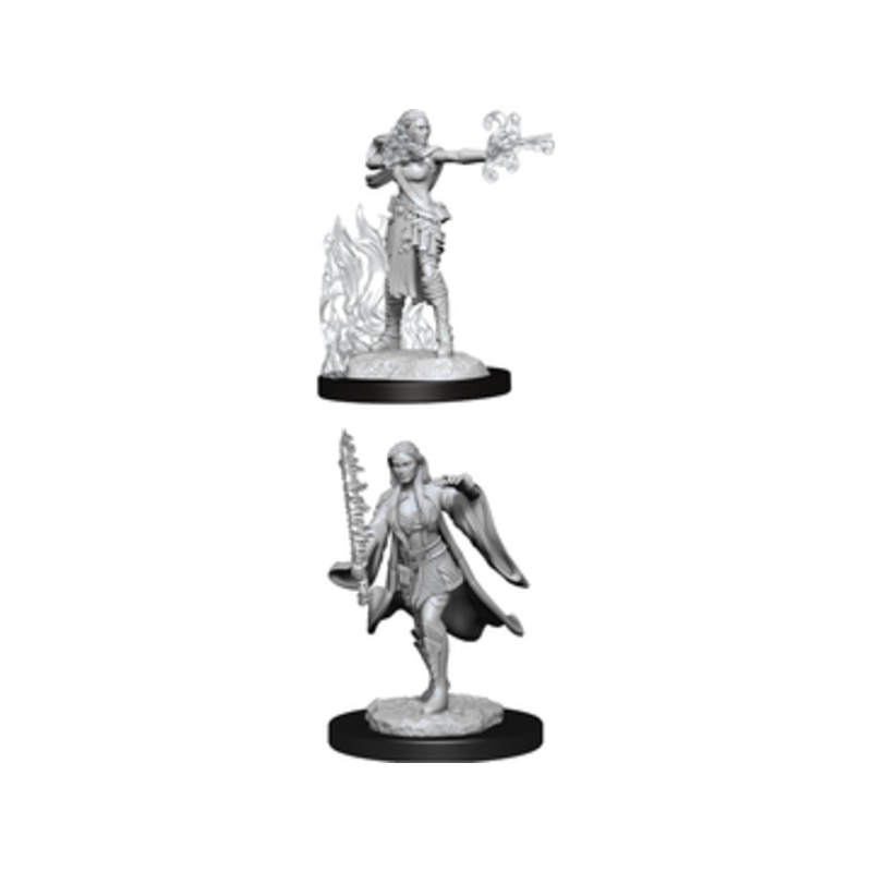 Wizkids - Dungeons and Dragons - Unpainted Miniature - Nolzurs Marvellous Miniatures - Human Female Warlock/Sorcerer - 90149