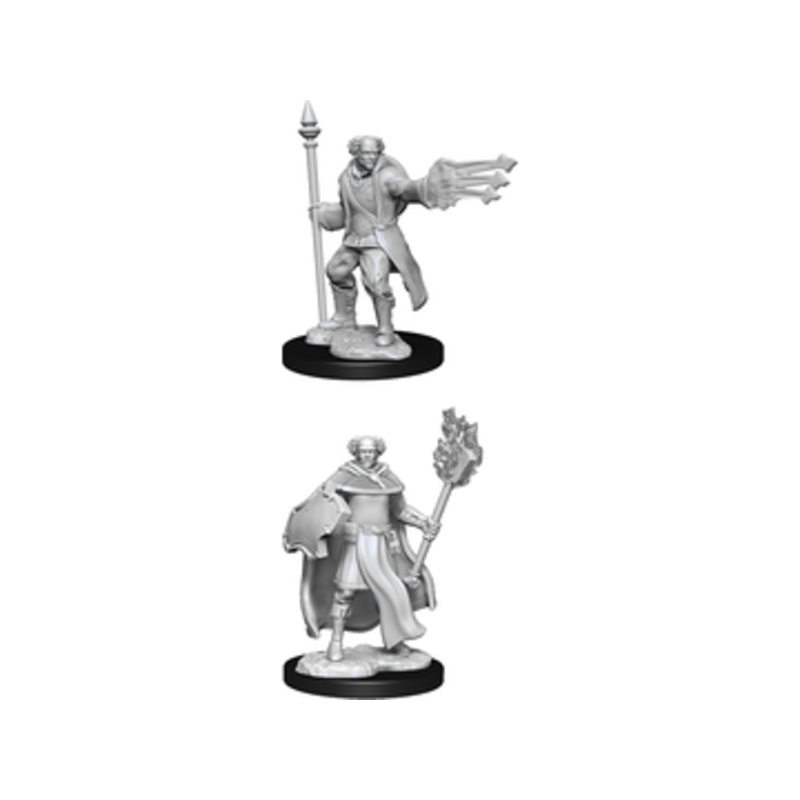 Wizkids - Dungeons and Dragons - Unpainted Miniature - Nolzurs Marvellous Miniatures - Human Male Cleric/Wizard - 90151