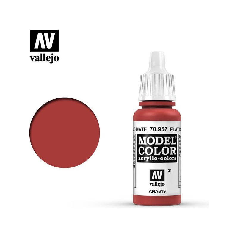 Acrylicos Vallejo - Flat Red - 70 957