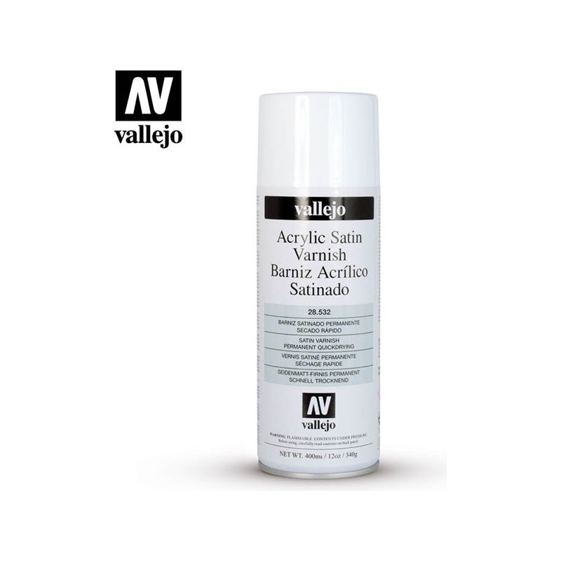 Acrylicos Vallejo - Paint Spray - Acrylic Satin Spray Varnish - 28 532