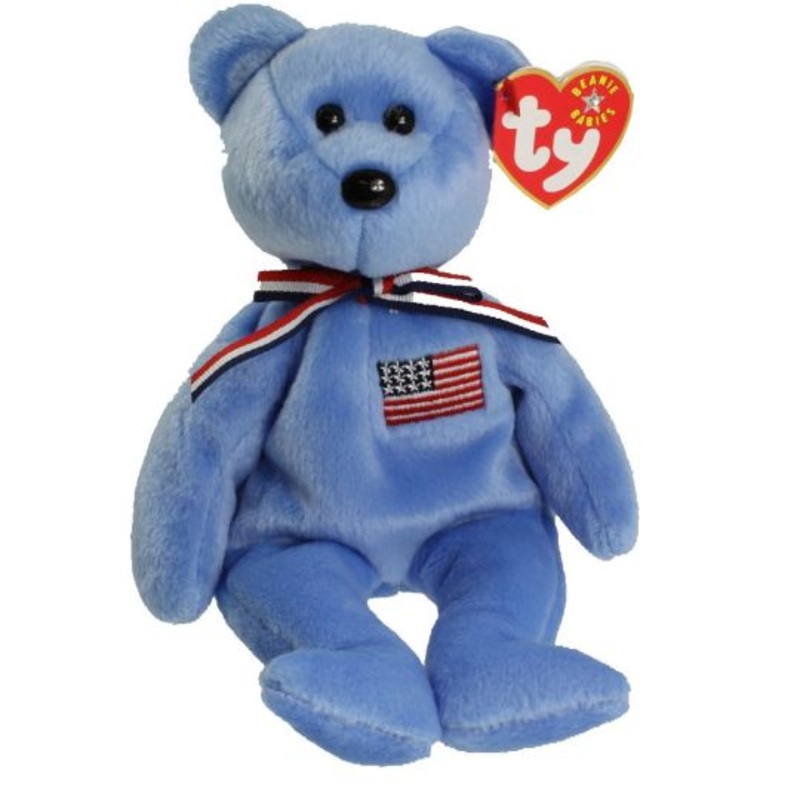TY Beanie Baby - America the Bear - Blue Variant