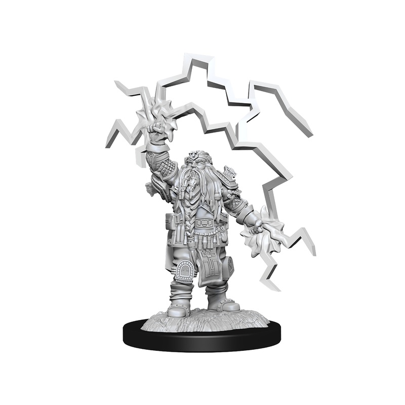 Wizkids - Dungeons and Dragons - Unpainted Miniature - Nolzurs Marvellous Miniatures - Dwarf Cleric Male - 90222