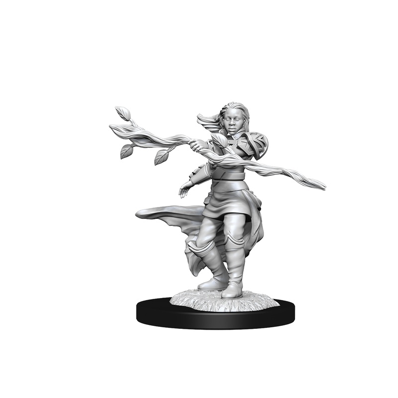 Wizkids - Dungeons and Dragons - Unpainted Miniature - Nolzurs Marvellous Miniatures - Human Druid Female - 90223