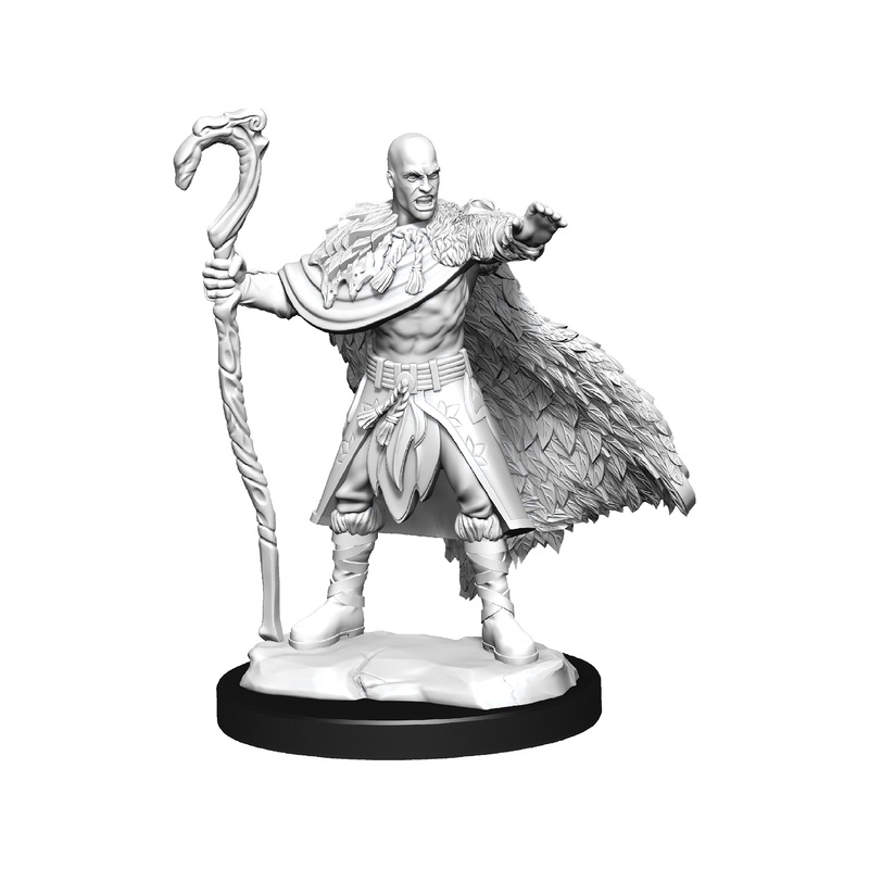 Wizkids - Dungeons and Dragons - Unpainted Miniature - Nolzurs Marvellous Miniatures - Human Druid Male - 90221