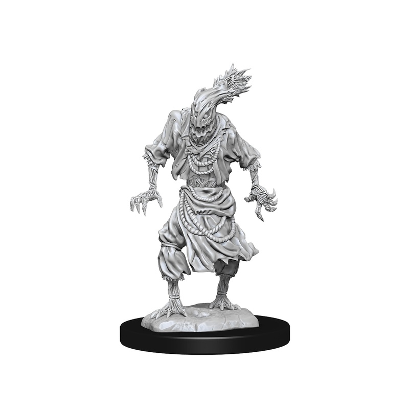 Wizkids - Dungeons and Dragons - Unpainted Miniature - Nolzurs Marvellous Miniatures - Scarecrow and Stone Cursed - 90241