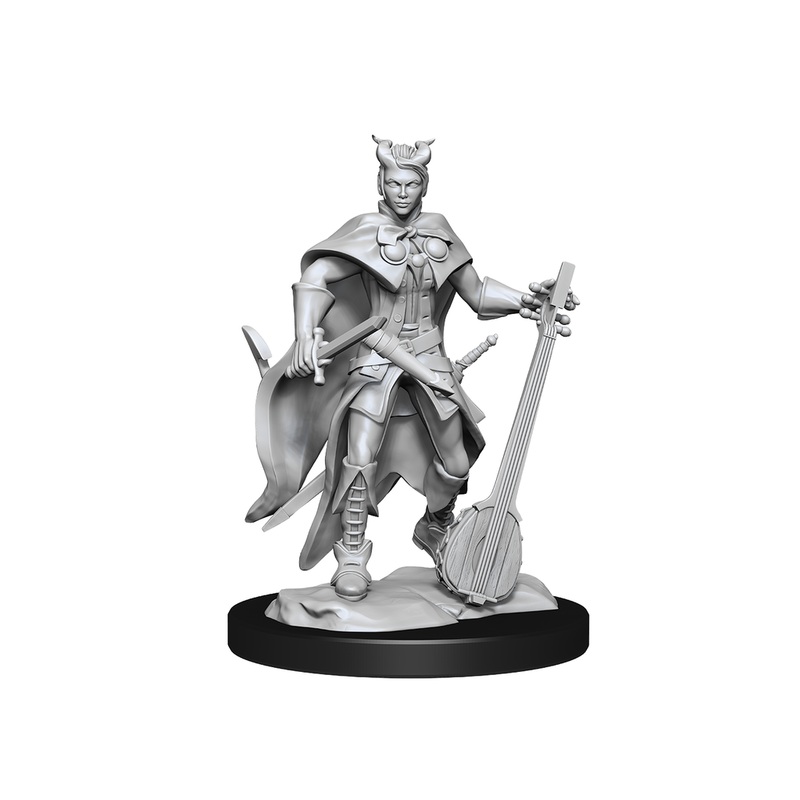 Wizkids - Dungeons and Dragons - Unpainted Miniature - Nolzurs Marvellous Miniatures - Tiefling Bard Female - 90226