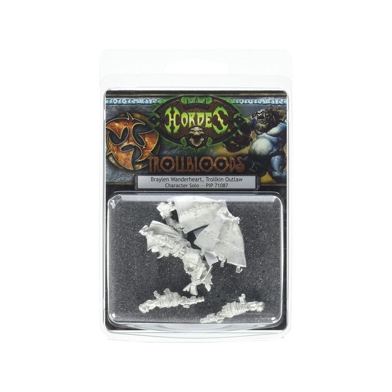 Privateer Press - Hordes - Trollbloods - Braylen Wanderheart - Trollkin Outlaw Solo - PIP 71087
