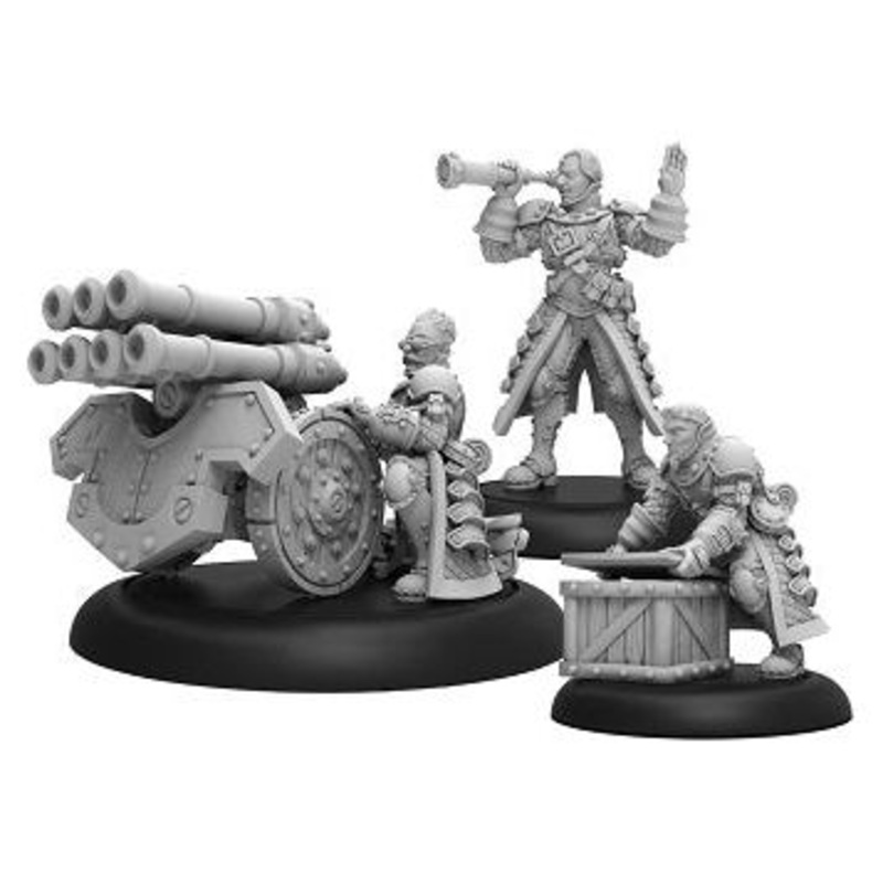 Privateer Press - Warmachine - Mercenaries - Steelhead Volley Gun Crew -Unit - 3 - PIP 41157