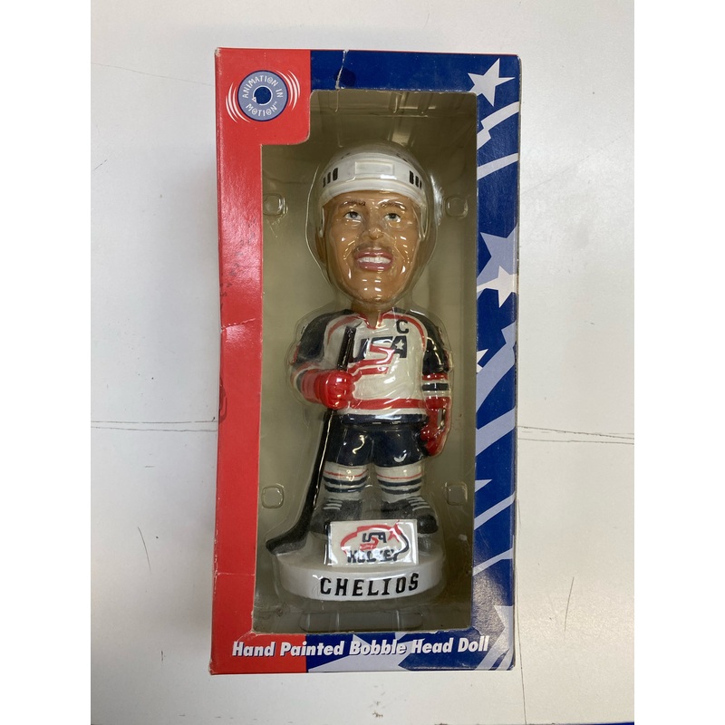 Bobble Dobbles - 2001 - Team USA - Chris Chelios Hand Painted Bobble Head