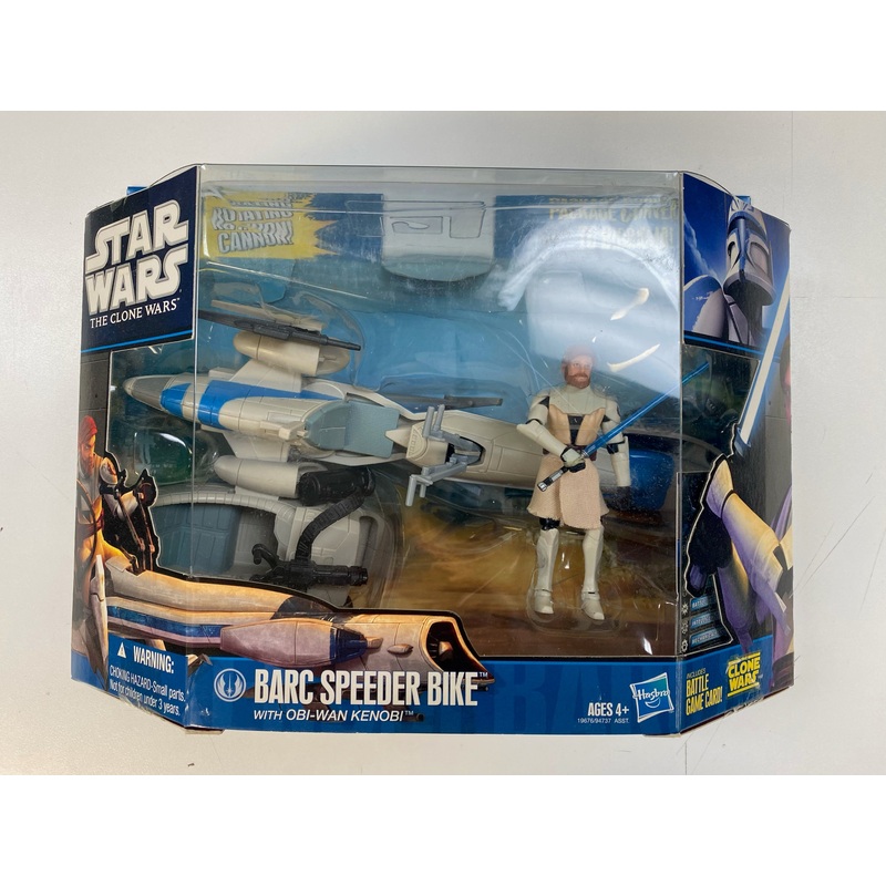 Hasbro - Star Wars - Clone Wars - Barc Speeder Bike with Obi-Wan Kenobi - Action Figure Set