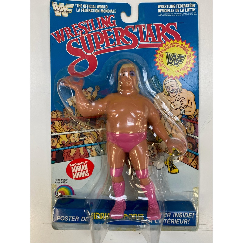 LJN - 1986 - WWF/WWE Wrestling Superstars - "Adorable" Adrian Adonis - 8" Figure - Item #5479 *Damaged Box*