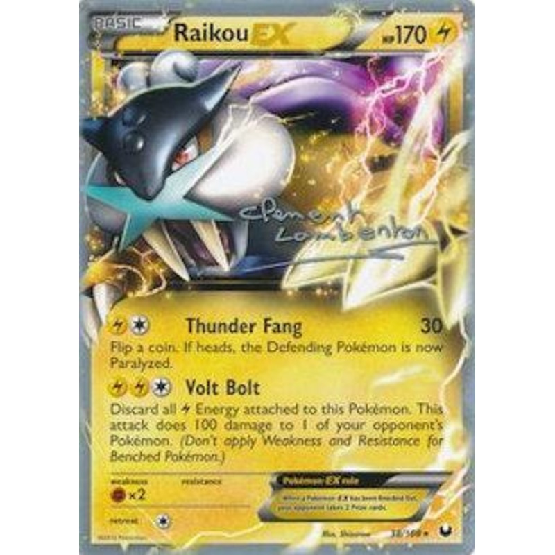Raikou EX (38/108) (Anguille Sous Roche - Clement Lamberton) [World Championships 2013]