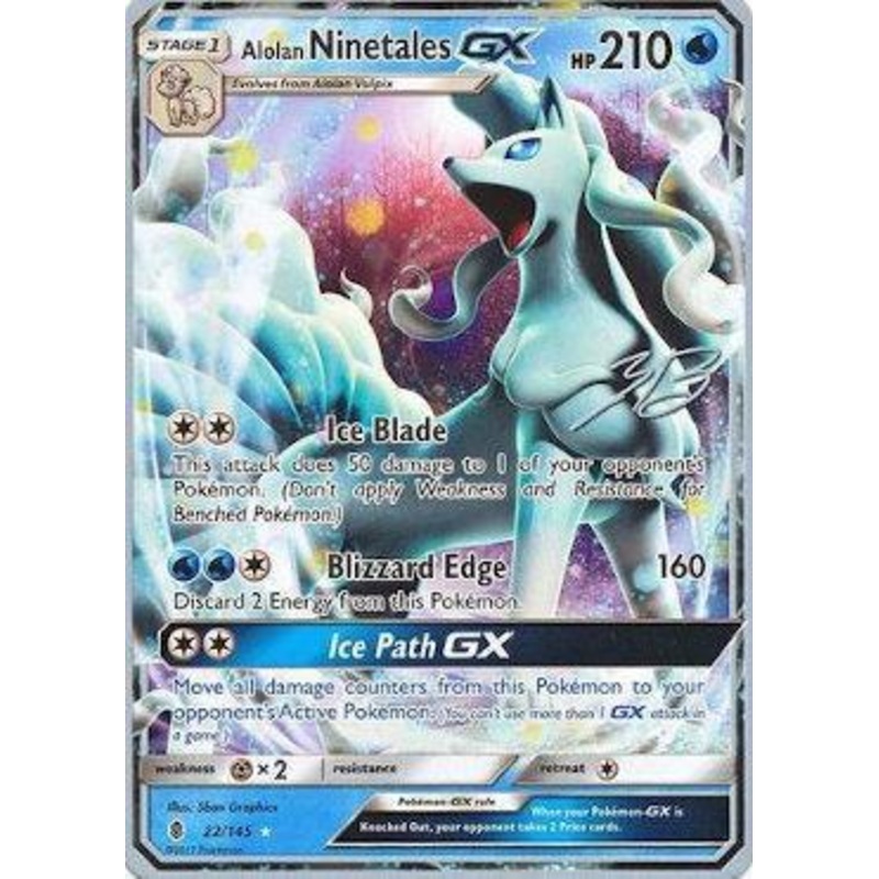 Alolan Ninetales GX (22/145) (Ice Path FTW - Zachary Bokhari) [World Championships 2017]