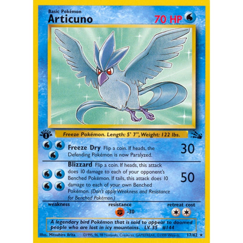 Articuno (17/62) [Fossil 1st Edition]