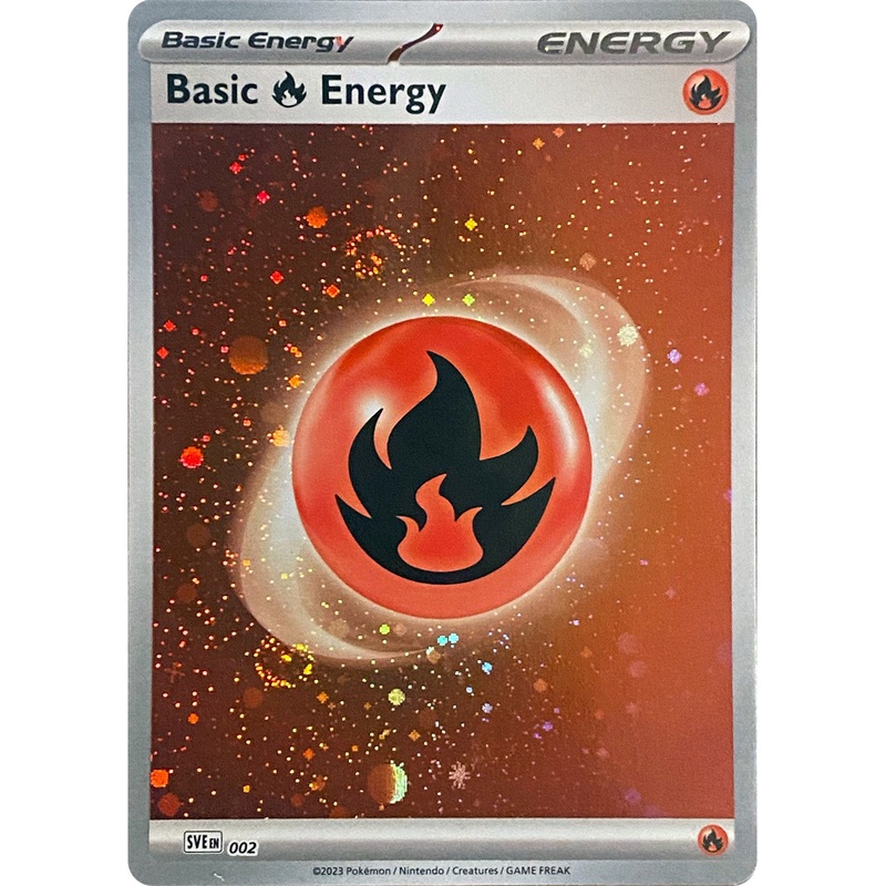 Basic Fire Energy (002) (Cosmos Holo) [Scarlet & Violet: Base Set]