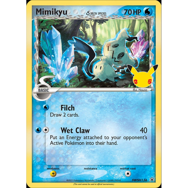 Mimikyu (SWSH136) (Delta Species) (Celebrations) [Sword & Shield: Black Star Promos]