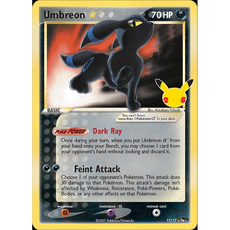 Umbreon (17/17) (Star) [Celebrations: 25th Anniversary - Classic Collection]