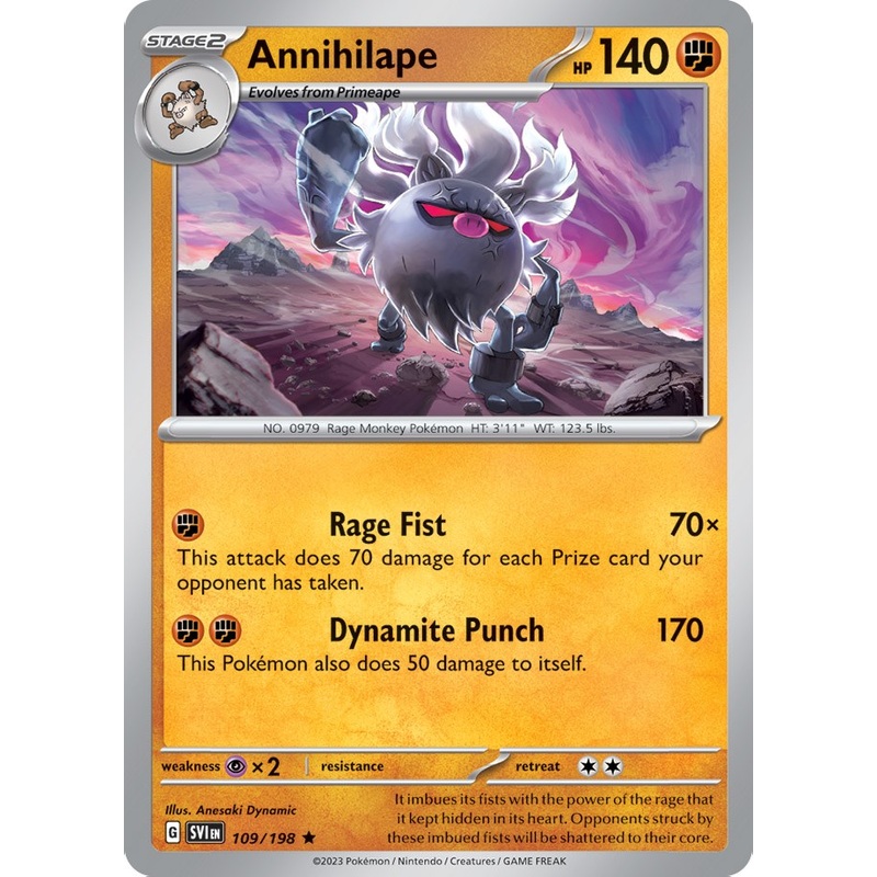 Annihilape (109/198) (Theme Deck Exclusive) [Scarlet & Violet: Base Set]