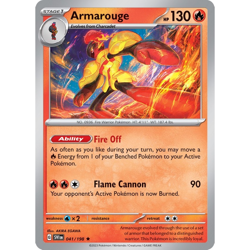 Armarouge (041/198) (Line Holo) [Scarlet & Violet: Base Set]