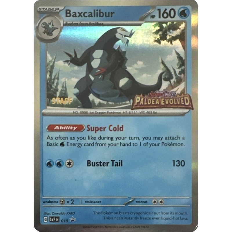 Baxcalibur (019) (Staff) [Scarlet & Violet: Black Star Promos]