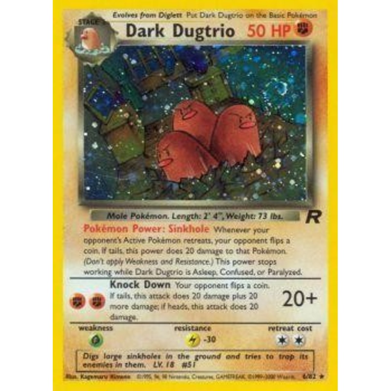 Dark Dugtrio (6/82) [Team Rocket Unlimited]
