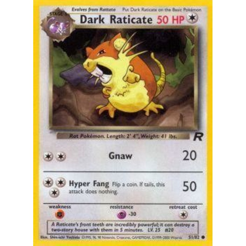 Dark Raticate (51/82) [Team Rocket Unlimited]