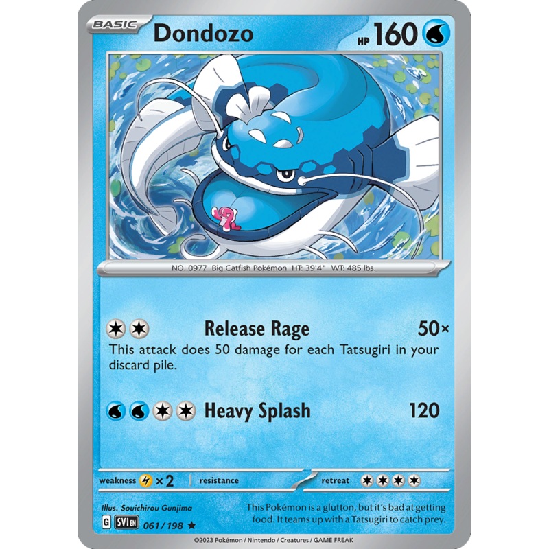 Dondozo (061/198) (Line Holo) [Scarlet & Violet: Base Set]