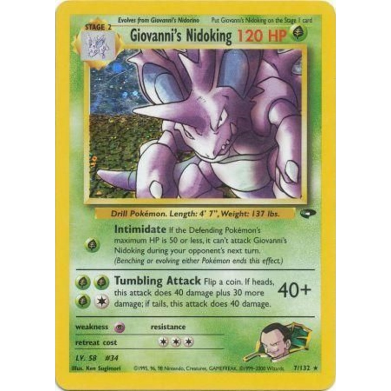Giovanni's Nidoking (7/132) [Gym Challenge Unlimited]