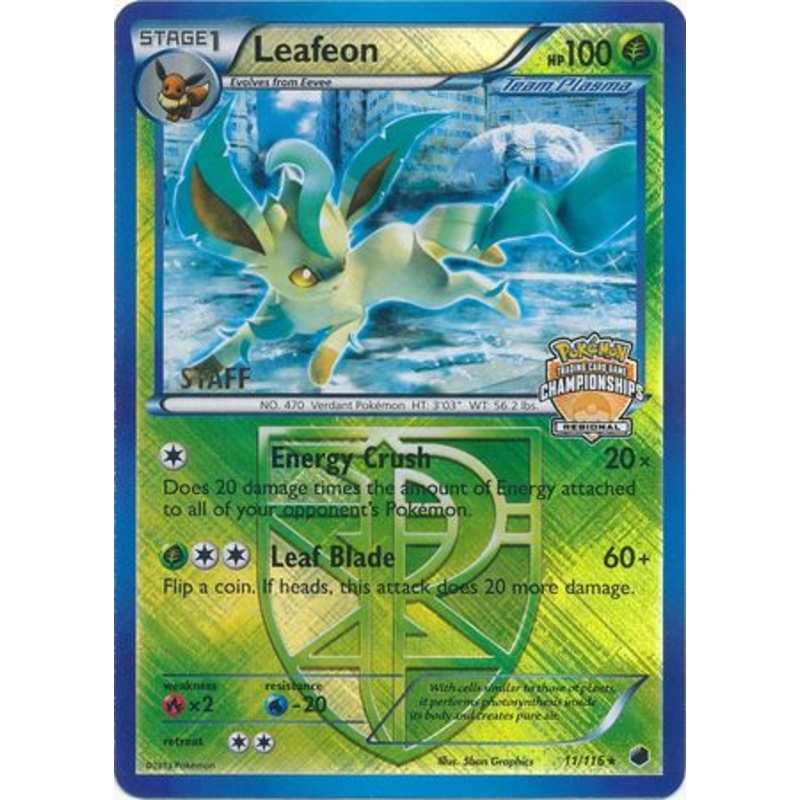 Leafeon (11/116) (Regional Championship Promo Staff) [Black & White: Plasma Freeze]