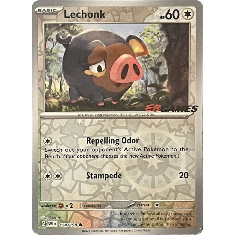 Lechonk (154/198) (EB Games Promo) [Scarlet & Violet: Base Set]