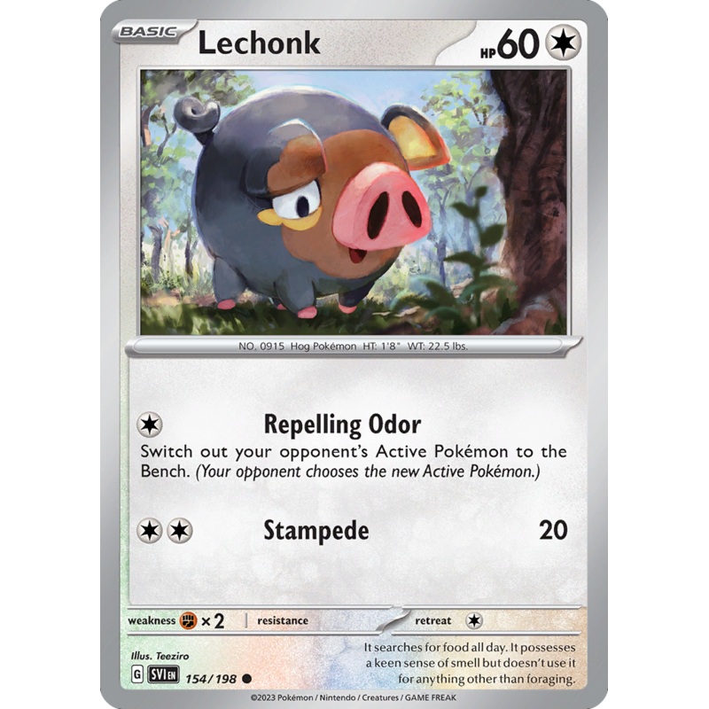 Lechonk (154/198) (Theme Deck Exclusive) [Scarlet & Violet: Base Set]