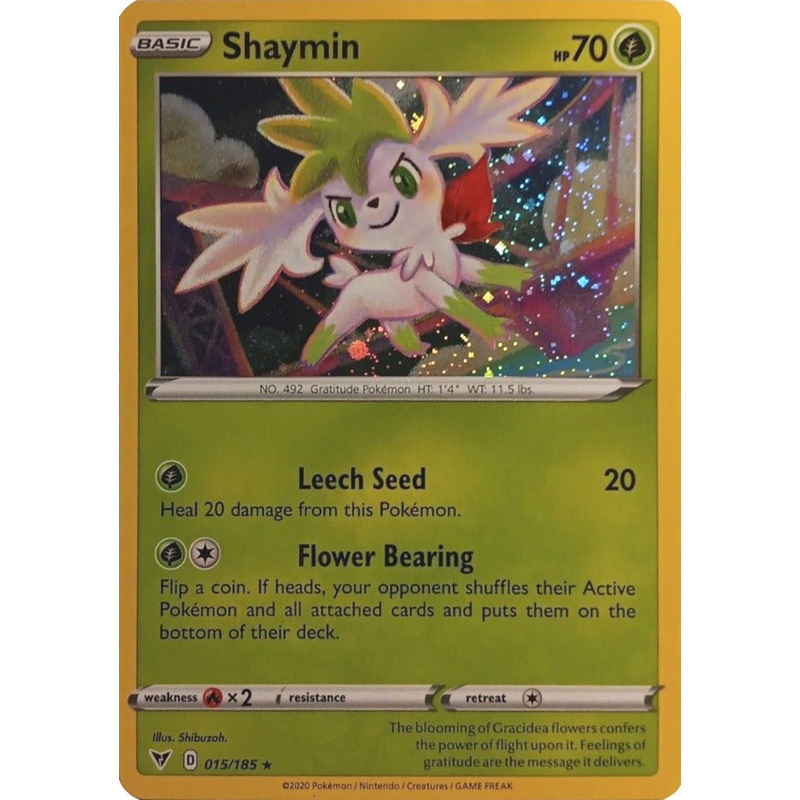 Shaymin (015/185) (Cosmos Holo) [Sword & Shield: Vivid Voltage]