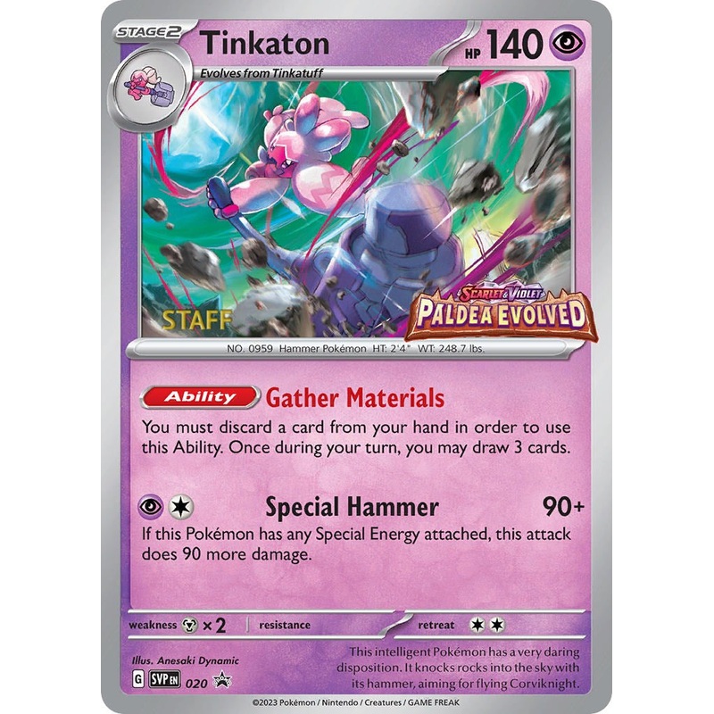 Tinkaton (020) (Staff Promo) [Scarlet & Violet: Black Star Promos]